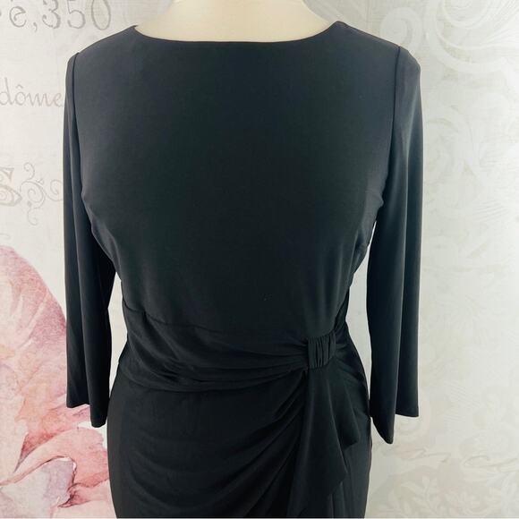 Chap elegant black dress with side accent Size XL - Picture 2 of 8